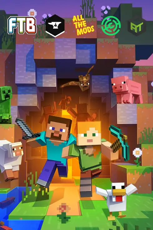 Minecraft background with mod support