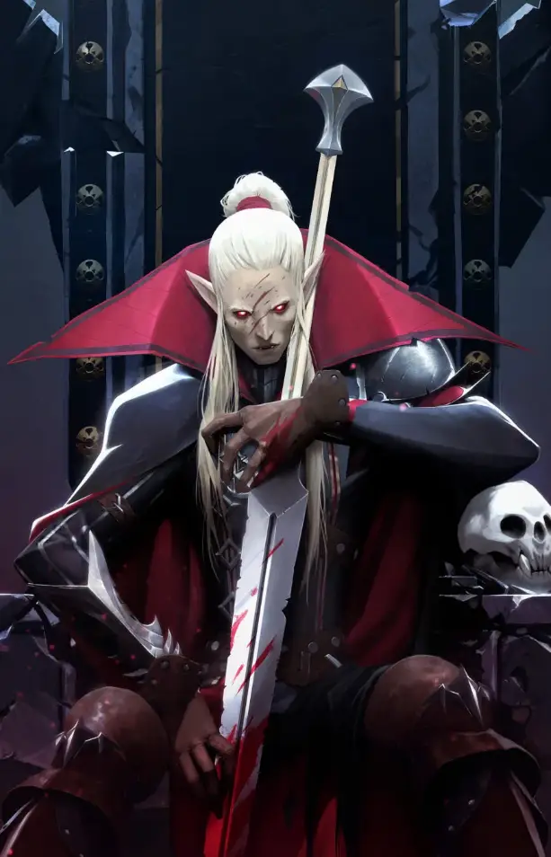 VRising background vampire that's holding sword